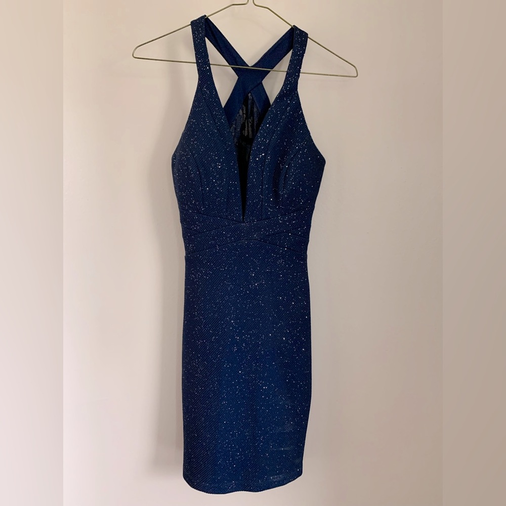 SPEECHLESS Blue Cocktail Dress XS